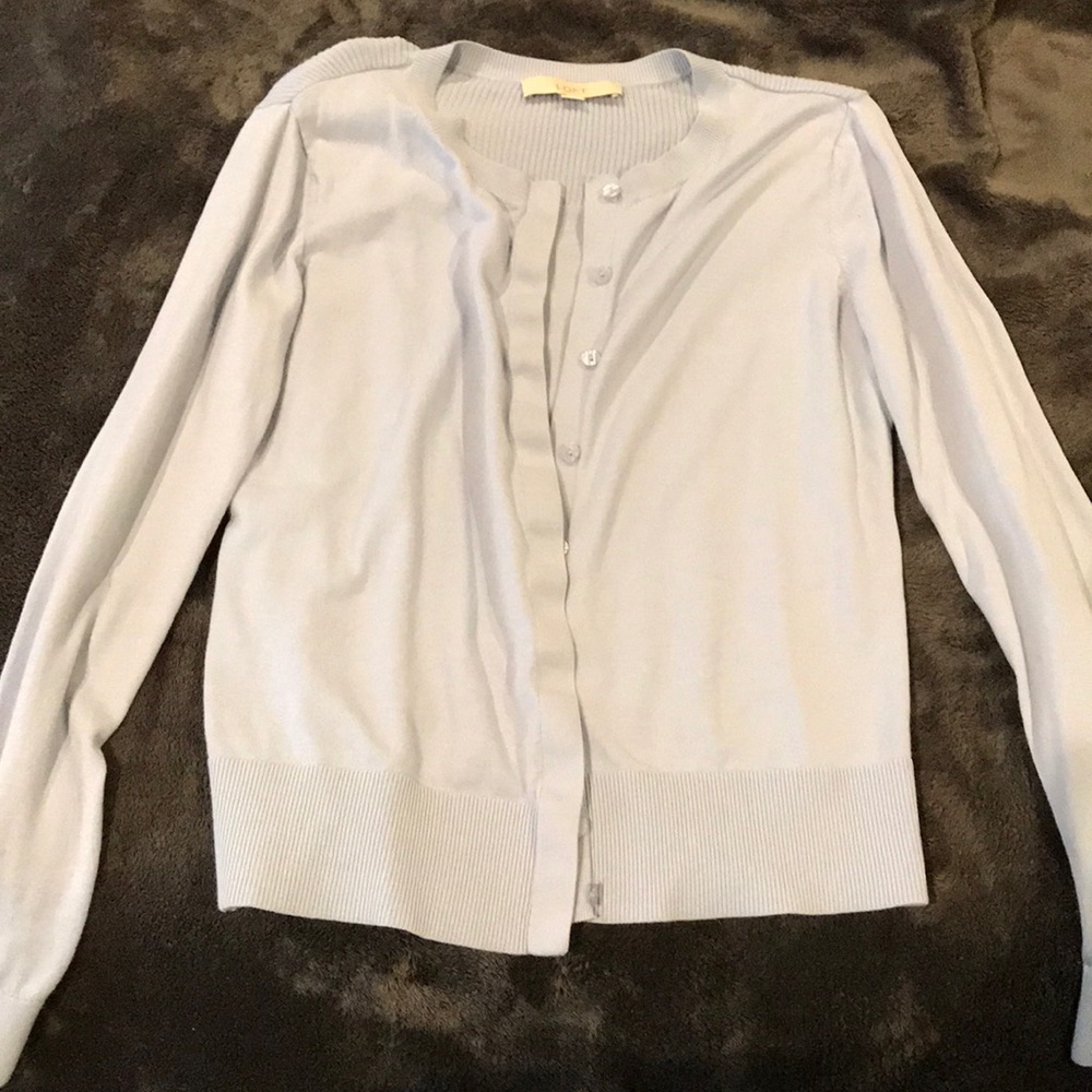 Women’s LOFT  medium light blue cardigan